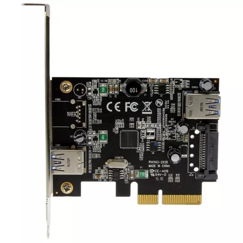 StarTech.com 2 portu USB 3.1 (10 Gbps) karte - USB-A, 1x ārējais, 1x iekšējais - PCIe