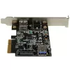 StarTech.com 2 portu USB 3.1 (10 Gbps) karte - USB-A, 1x ārējais, 1x iekšējais - PCIe