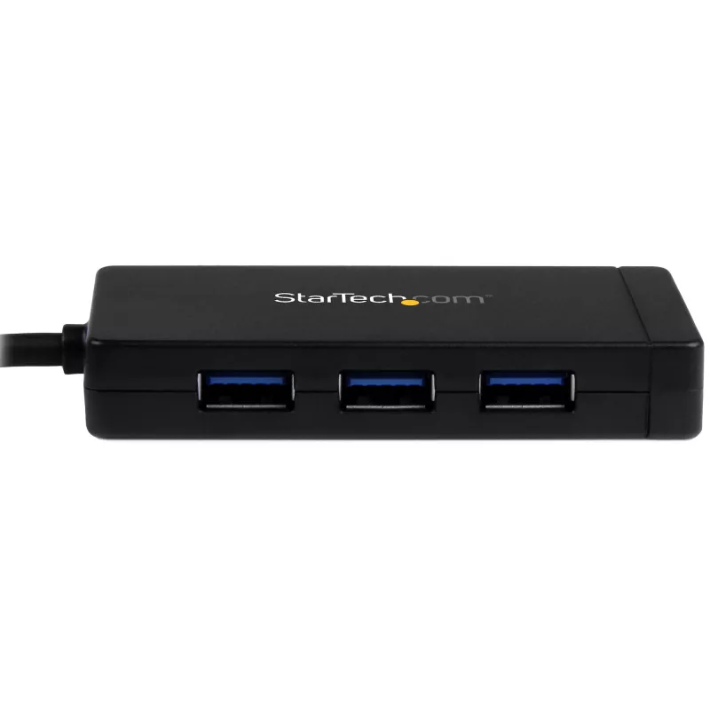 StarTech.com 3-portu USB 3.0 centrmezgls ar Gigabit Ethernet – USB-C – komplektā barošanas adapteris~3-portu USB-C centrmezgls ar Gigabit Ethernet – USB-C uz 3x USB-A – USB 3.0 (5 Gbps) – komplektā barošanas adapteris