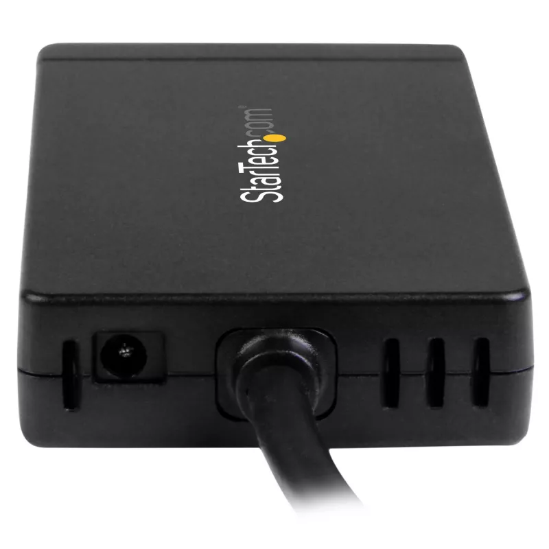 StarTech.com 3-portu USB 3.0 centrmezgls ar Gigabit Ethernet – USB-C – komplektā barošanas adapteris~3-portu USB-C centrmezgls ar Gigabit Ethernet – USB-C uz 3x USB-A – USB 3.0 (5 Gbps) – komplektā barošanas adapteris