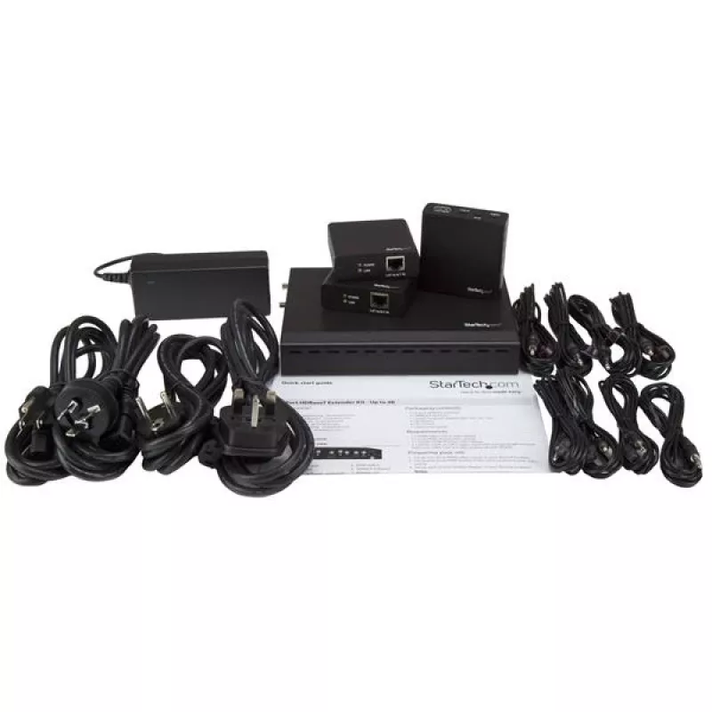 StarTech.com 3-Port HDBaseT Extender Kit ar 3 uztvērējiem - 1x3 HDMI over CAT5e sadalītājs - līdz 4K