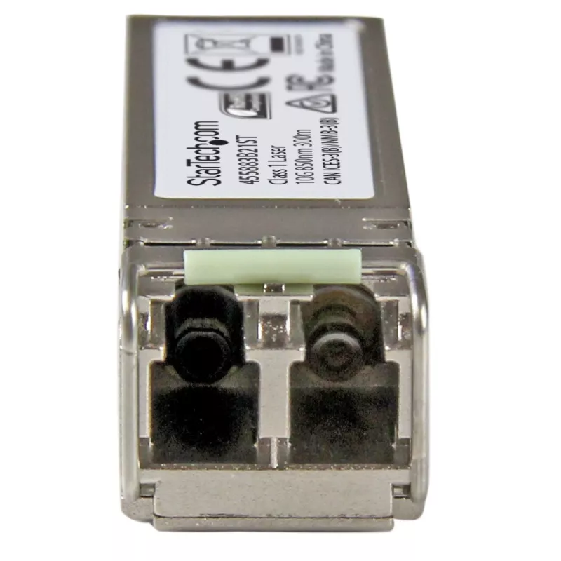 StarTech.com 10 Gigabit šķiedras SFP+ raiduztvērēja modulis - HP 455883-B21 saderīgs - MM LC ar DDM - 300 m~HPE 455883-B21 saderīgs SFP+ modulis - 10GBASE-SR - 10GbE daudzmodu šķiedras optiskais raiduztvērējs - 10GE Gigabit Ethernet SFP+ - LC 300m - 850nm - DDM HPE 6120XG, 6120G, Flex Fabric