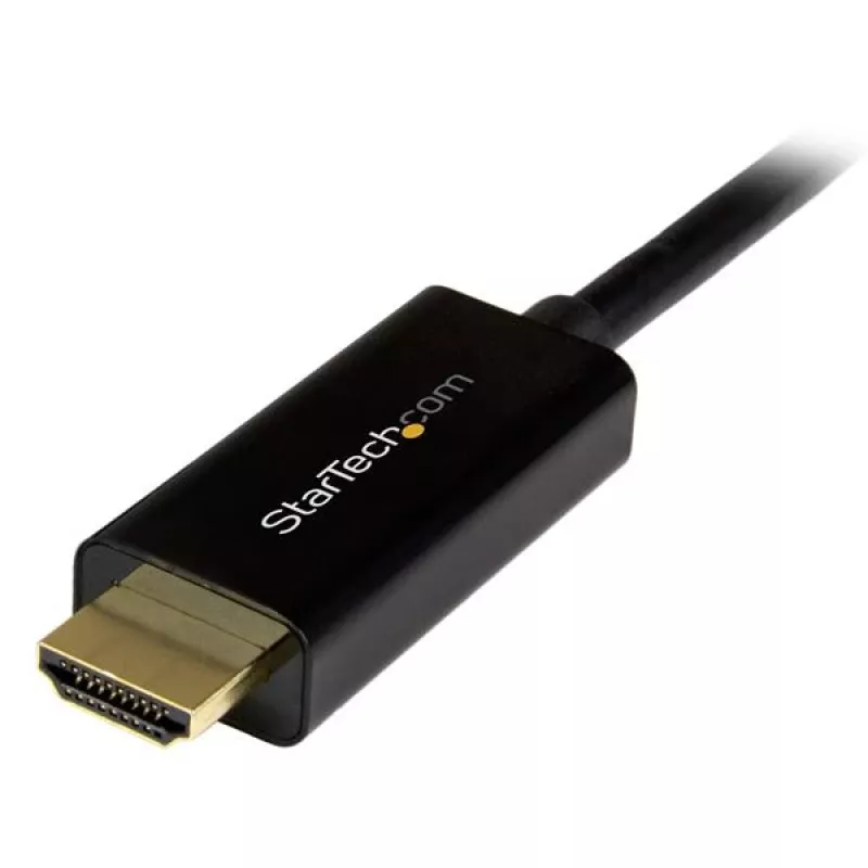 StarTech.com 16 pēdu (5 m) DisplayPort–HDMI kabelis – 4K 30 Hz – DisplayPort–HDMI adaptera kabelis – DP 1.2–HDMI monitora kabeļa pārveidotājs – fiksējošs DP savienotājs – pasīvs DP–HDMI vads