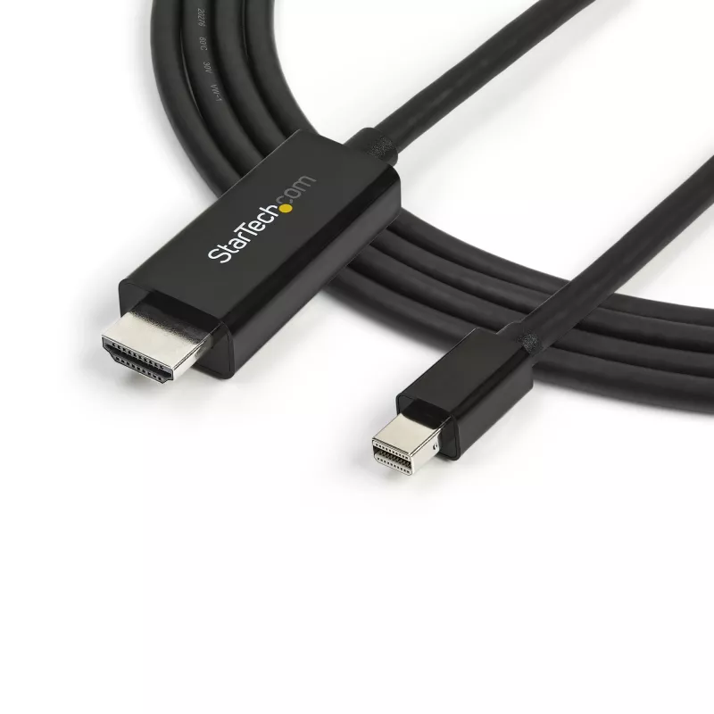 StarTech.com 10 pēdas (3 m) Mini DisplayPort uz HDMI kabelis - 4K 30 Hz video - mDP uz HDMI adaptera kabelis - Mini DP vai Thunderbolt 1/2 Mac/PC uz HDMI monitors/displejs - mDP uz HDMI pārveidotāja vads