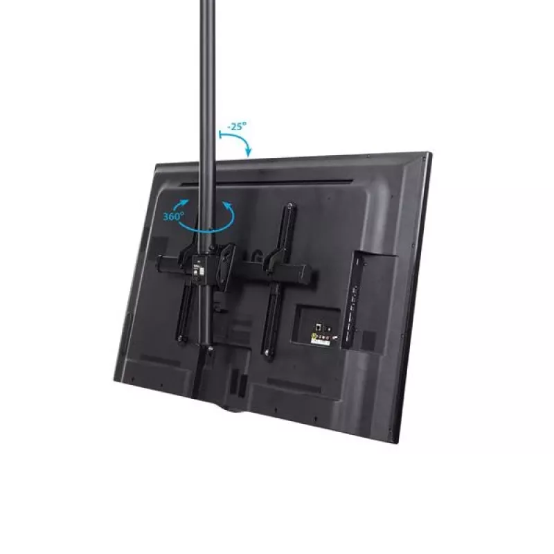 StarTech.com TV griestu stiprinājums - pilnas kustības universāls piekarams viena ekrāna stiprinājums ar regulējamu teleskopisko stabu - slīpums / grozīšana - VESA kronšteins 32 inch-75 inch displejiem
