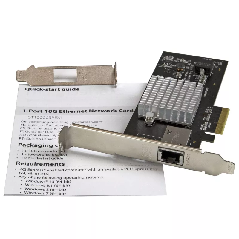 StarTech.com 1 porta 10G Ethernet tīkla karte - PCI Express - Intel X550-AT mikroshēmojums