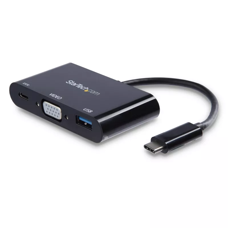 StarTech.com USB-C VGA daudzportu adapteris - USB 3.0 ports - 60W PD