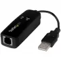 StarTech.com USB 2.0 Faksa Modems - 56K Ārējs Aparatūras Iezvanpieejas V.92 Modems/Dongle/Adapteris - Datora/Klēpjdatora Faksa Modems - USB uz Telefona Ligzdu - USB Datu Modems - Tīkla Fakss/CMR/POS