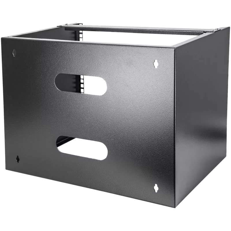 StarTech.com 8U sienas stiprinājuma tīkla statīvs - 14 collu dziļš (zema profila) - 19 collu plāksteru paneļu kronšteins seklam serveru un IT aprīkojumam, tīkla slēdžiem - 80 mārciņas/36 kg svara ietilpība, melns