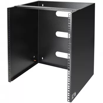 StarTech.com 12U sienas montāžas tīkla statīvs — 14 collu dziļums (zema profila) — 19 collu paneļu stiprinājuma kronšteins sekla servera un IT aprīkojumam, tīkla slēdžiem — 125 mārciņas/57 kg svara ietilpība, melns