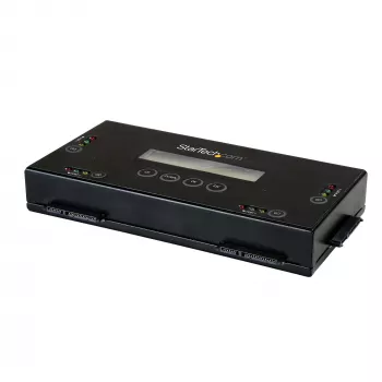 StarTech.com 4 nodalījumu SSD/HDD cieto disku dzēšanas ierīce - 2,5 collu un 3,5 collu SATA - bez resursdatora autonoma droša dzēšana ārējais disku sanitizētājs - 9 dzēšanas režīmi - RS232 printera ports - atbilst NIST/DOD un TAA