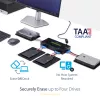 StarTech.com 4 nodalījumu SSD/HDD cieto disku dzēšanas ierīce - 2,5 collu un 3,5 collu SATA - bez resursdatora autonoma droša dzēšana ārējais disku sanitizētājs - 9 dzēšanas režīmi - RS232 printera ports - atbilst NIST/DOD un TAA