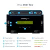 StarTech.com 4 nodalījumu SSD/HDD cieto disku dzēšanas ierīce - 2,5 collu un 3,5 collu SATA - bez resursdatora autonoma droša dzēšana ārējais disku sanitizētājs - 9 dzēšanas režīmi - RS232 printera ports - atbilst NIST/DOD un TAA