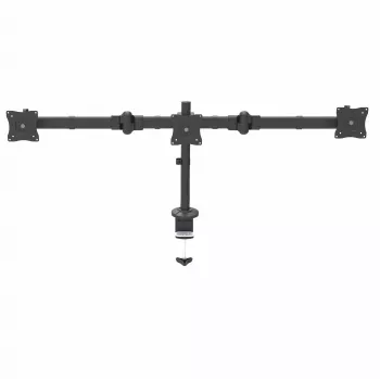 StarTech.com galda stiprinājuma trīskāršā monitora roka - ergonomisks VESA 3 monitoru stiprinājums līdz 27 collām - šarnīrveida un augstumā regulējams statņa stiprinājums - noliekt/pagriezt/rotēt LCD/LED ekrānu - galda skava/cauruma stiprinājums