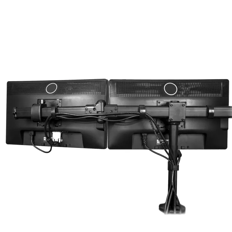 StarTech.com galda stiprinājuma trīskāršā monitora roka - ergonomisks VESA 3 monitoru stiprinājums līdz 27 collām - šarnīrveida un augstumā regulējams statņa stiprinājums - noliekt/pagriezt/rotēt LCD/LED ekrānu - galda skava/cauruma stiprinājums