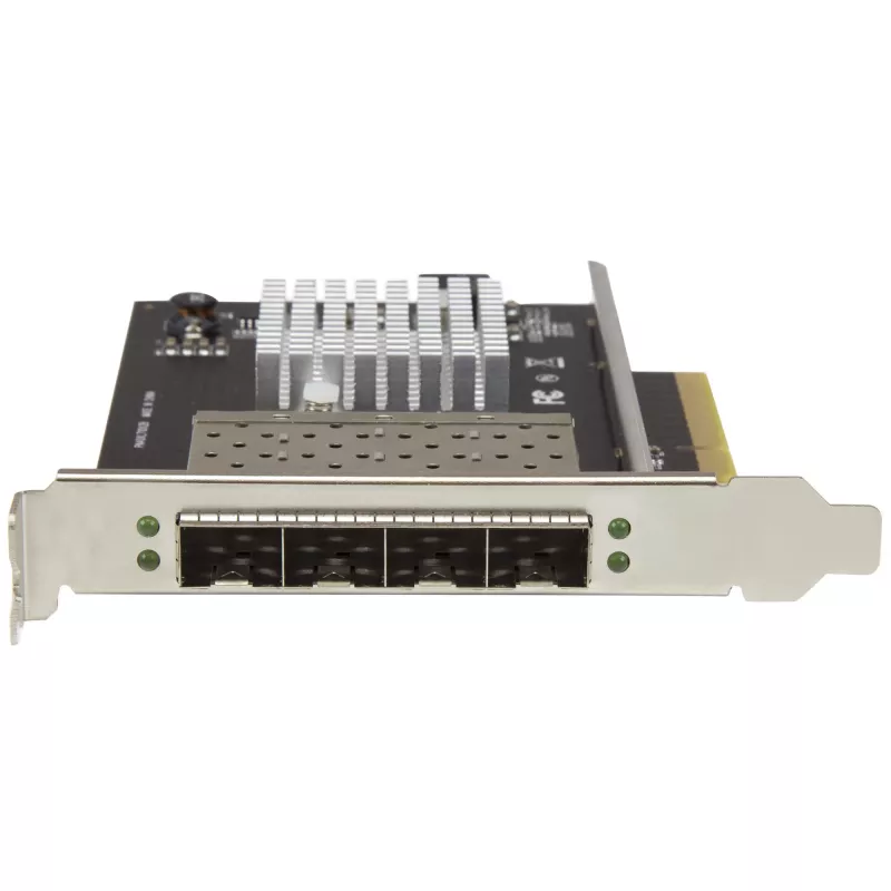 StarTech.com četru portu 10G SFP+ tīkla karte - Intel XL710 atvērtais SFP+ konverģētais adapteris - PCIe 10 Gigabit Ethernet servera NIC - 10GbE optiskās šķiedras LAN karte - Dell PowerEdge HPE ProLiant