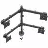 StarTech.com darbvirsmas četru monitoru kronšteins – ergonomisks VESA 4 monitoru stiprinājums 2x2 līdz 27 collām – regulējams un augstumā maināms staba stiprinājums – slīpums/pagriešana/rotācija LCD/LED ekrānam – darbvirsmas skava/caurlaide