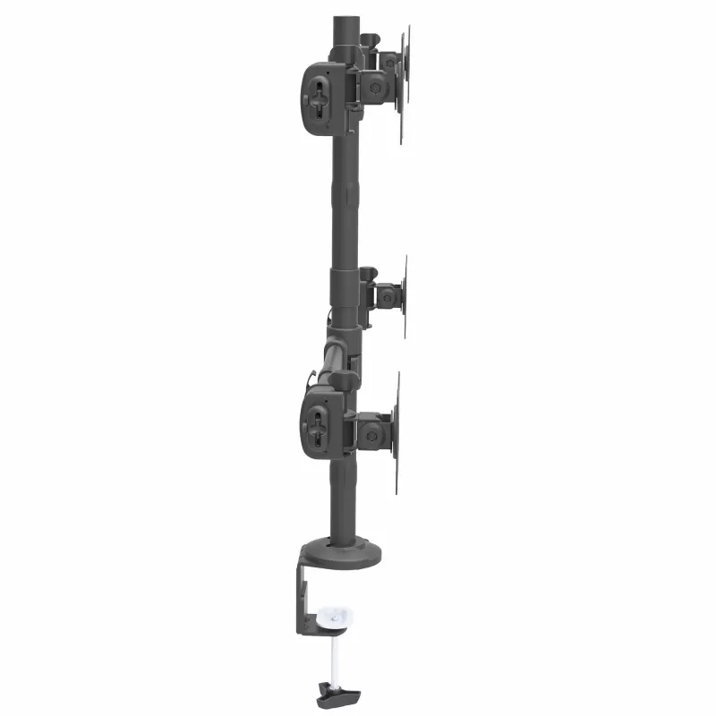 StarTech.com darbvirsmas četru monitoru kronšteins – ergonomisks VESA 4 monitoru stiprinājums 2x2 līdz 27 collām – regulējams un augstumā maināms staba stiprinājums – slīpums/pagriešana/rotācija LCD/LED ekrānam – darbvirsmas skava/caurlaide