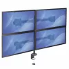 StarTech.com darbvirsmas četru monitoru kronšteins – ergonomisks VESA 4 monitoru stiprinājums 2x2 līdz 27 collām – regulējams un augstumā maināms staba stiprinājums – slīpums/pagriešana/rotācija LCD/LED ekrānam – darbvirsmas skava/caurlaide