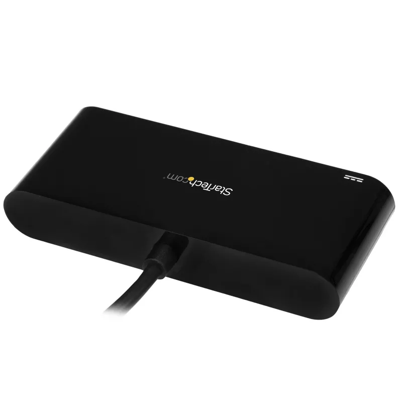 StarTech.com 3 portu USB-C centrmezgls ar Gigabit Ethernet un 60 W Power Delivery caurlaides klēpjdatora uzlādi — USB-C uz 3x USB-A (USB 3.0 SuperSpeed 5 Gbps) — USB 3.2 Gen 1 Type-C adaptera centrmezgls