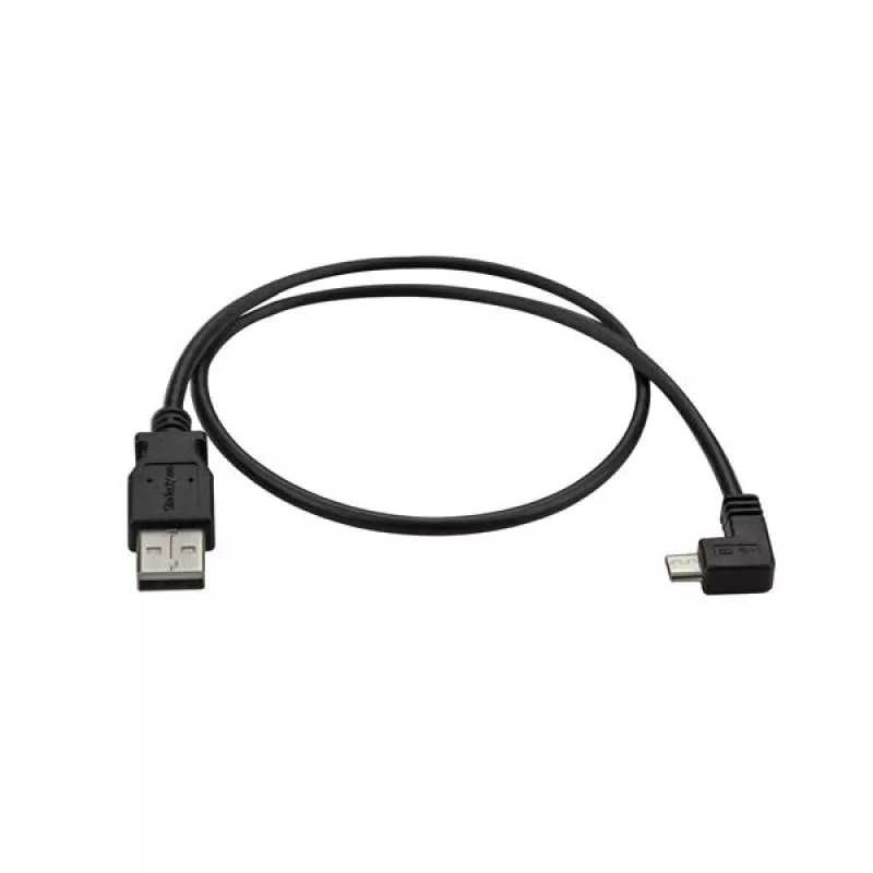 StarTech.com Micro-USB uzlādes un sinhronizācijas kabelis M/M - Leņķveida Micro-USB - 24 AWG - 0,5 m