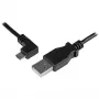 StarTech.com Micro-USB uzlādes un sinhronizācijas kabelis M/M - Kreisais leņķis Micro-USB - 24 AWG - 0,5 m