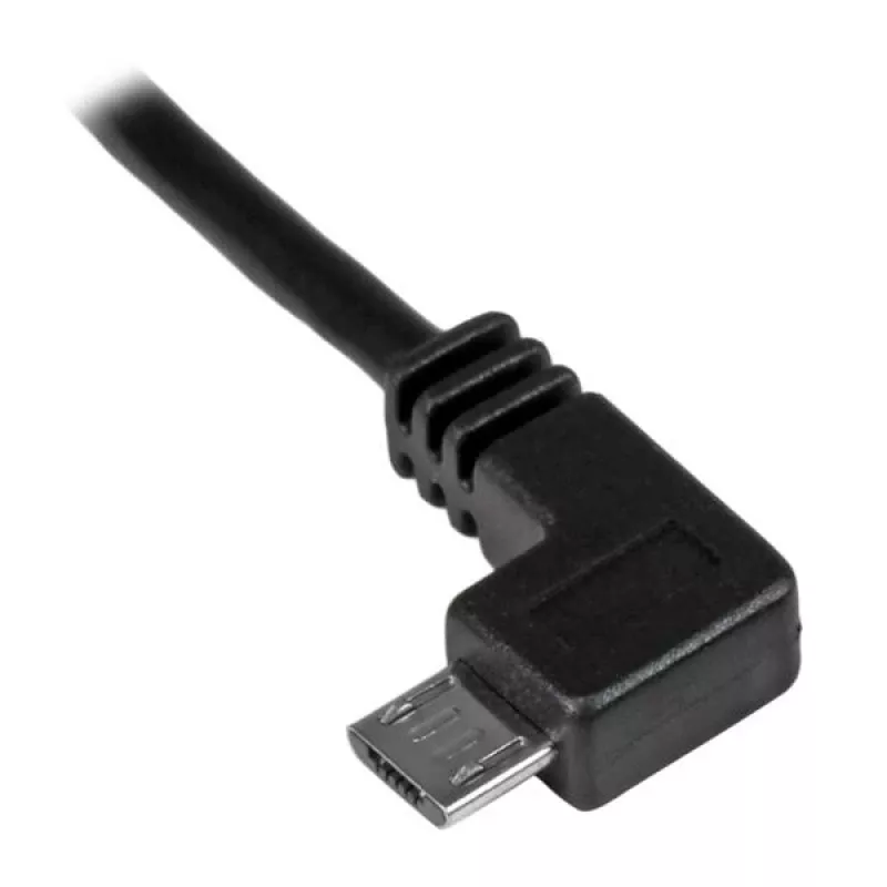 StarTech.com Micro-USB uzlādes un sinhronizācijas kabelis M/M - Kreisais leņķis Micro-USB - 24 AWG - 0,5 m