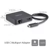 StarTech.com USB C daudzfunkciju adapteris - pārnēsājama USB-C mini dokstacija 4K HDMI video - Gigabit Ethernet, USB 3.0 centrmezgls (1x USB-A 1x USB-C) - USB Type-C daudzfunkciju adapteris - saderīgs ar Thunderbolt 3