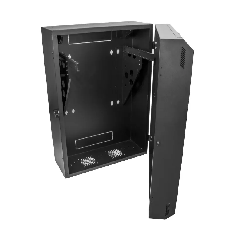 StarTech.com 8U 19 collu vertikāli pie sienas stiprināms serveru statīva skapis - zema profila (15 collu) - 30 collu dziļš bloķējams tīkla korpuss ar 2U komutatora plākšņu paneļa maršrutētāja stiprināšanai IT/datu skapis samontēts