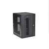 StarTech.com 4 statņu 15U sienas montāžas tīkla skapis ar 1U plauktu, 19 collu šarnīrveida sienas serveru statīvs datu/AV/elektronikas/datoru iekārtām, elastīgs ventilējams statīva korpuss