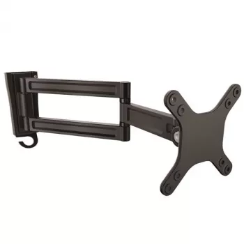 StarTech.com sienas stiprinājuma monitora plecs – dubultā grozāma, 15 kg, 33 cm (13 collas), 68,6 cm (27 collas), 75 x 75 mm, 100 x 100 mm, melns