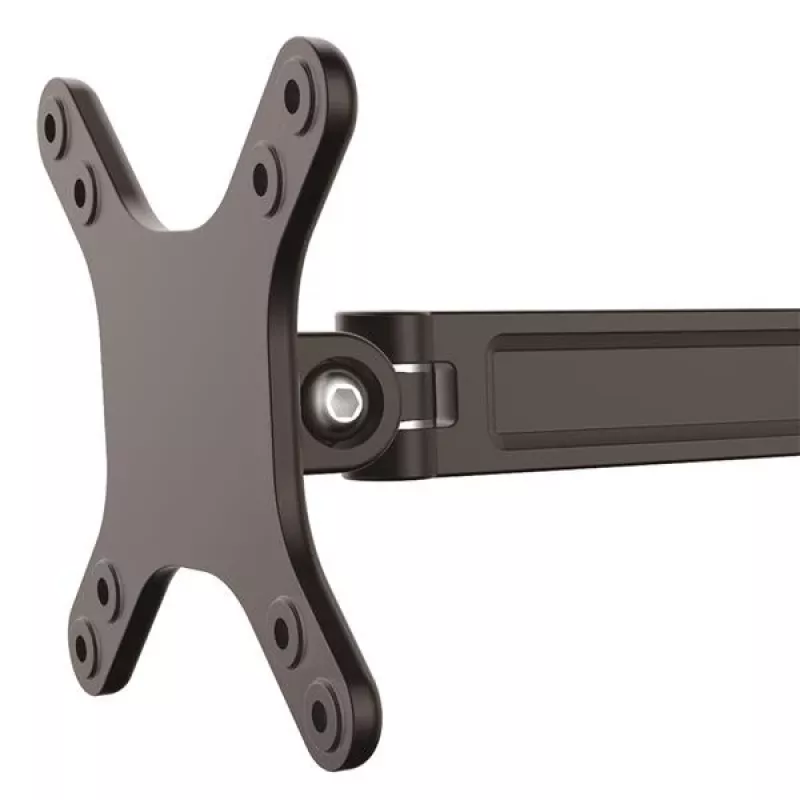 StarTech.com sienas stiprinājuma monitora plecs – dubultā grozāma, 15 kg, 33 cm (13 collas), 68,6 cm (27 collas), 75 x 75 mm, 100 x 100 mm, melns