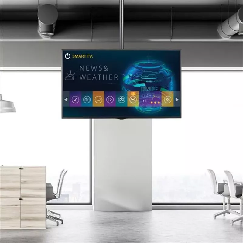 StarTech.com TV griestu stiprinājums - pilnas kustības universāls piekaramais viena ekrāna stiprinājums ar regulējamu teleskopisko garo statni - slīpums / grozīšana - VESA kronšteins 32 inch-75 inch displejiem