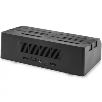StarTech.com 4 nodalījumu USB–SATA cieto disku dokstacija, USB 10 Gbps, ārēja 2,5 collu un 3,5 collu SSD/HDD doks, SATA III, karstās nomaiņas cieto disku nodalījums, augšējā ielāde