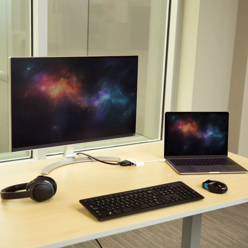 StarTech.com USB C daudzportu adapteris – USB-C uz DVI-D (digitālais) video adapteris ar 60 W Power Delivery caurlaides uzlādi, GbE, USB-A – pārnēsājama USB Type-C/Thunderbolt 3 mini klēpjdatora dokstacija