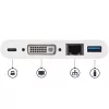 StarTech.com USB C daudzportu adapteris – USB-C uz DVI-D (digitālais) video adapteris ar 60 W Power Delivery caurlaides uzlādi, GbE, USB-A – pārnēsājama USB Type-C/Thunderbolt 3 mini klēpjdatora dokstacija
