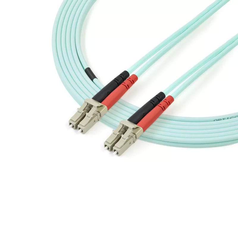 StarTech.com 3m (10ft) LC/UPC to LC/UPC OM4 Multimode Fiber Optic kabelis, 50/125µm LOMMF/VCSEL Zipcord Fiber, 100G, Low Insertion Loss - LSZH Fiber Jumper Cord