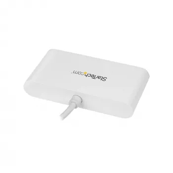 StarTech.com 4 portu USB C centrmezgls ar 4x USB-A portiem (USB 3.0 SuperSpeed 5Gbps) - USB kopnes barots - pārnēsājams/klēpjdatora USB-C uz USB-A adaptera centrmezgls - USB 3.1 Gen 1/USB 3.2 Gen 1 Type-C centrmezgls - balts