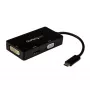 StarTech.com USB-C daudzportu video adapteris - 3-vienā - 4K 30Hz - melns