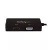 StarTech.com USB-C daudzportu video adapteris - 3-vienā - 4K 30Hz - melns