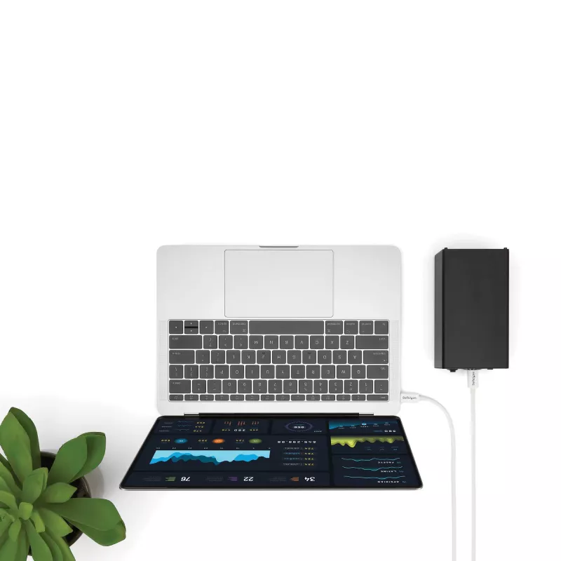 StarTech.com Thunderbolt 3 kabelis - 20Gbps - 2m - balts - saderīgs ar Thunderbolt, USB un DisplayPort