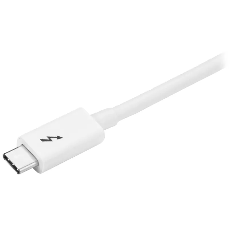 StarTech.com Thunderbolt 3 kabelis - 20Gbps - 2m - balts - saderīgs ar Thunderbolt, USB un DisplayPort