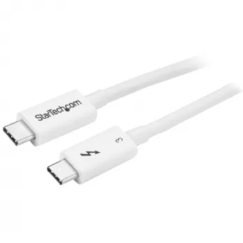 StarTech.com Thunderbolt 3 kabelis - 40Gbps - 0.5m - Balts - Savietojams ar Thunderbolt, USB un DisplayPort