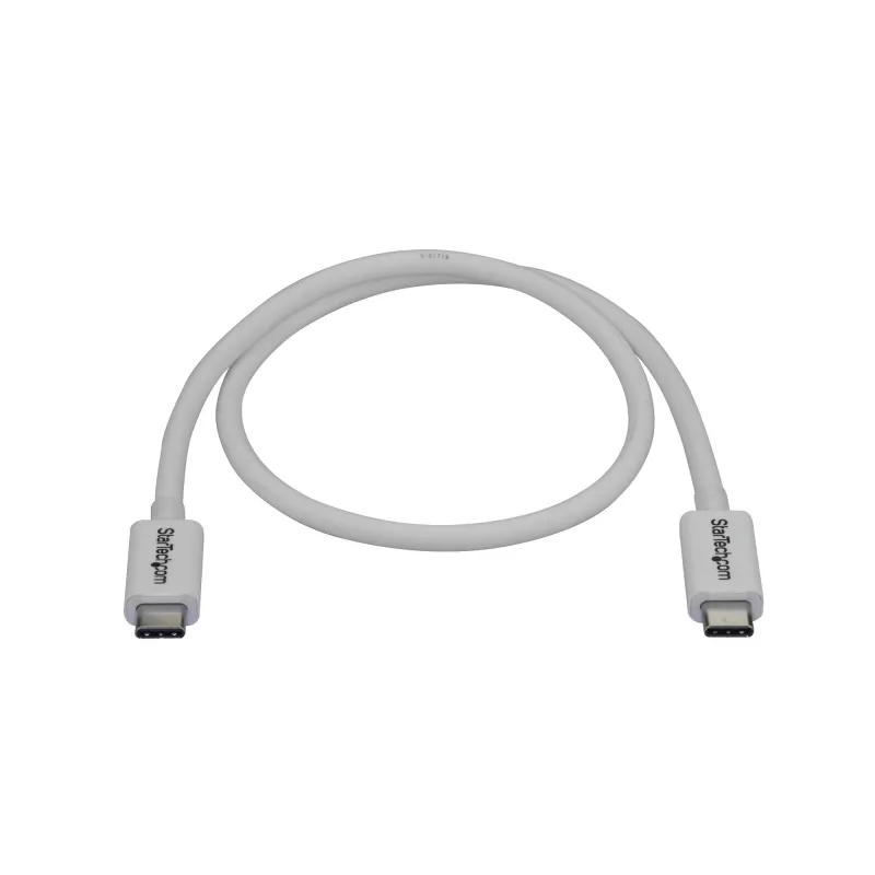 StarTech.com Thunderbolt 3 kabelis - 40Gbps - 0.5m - Balts - Savietojams ar Thunderbolt, USB un DisplayPort