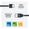StarTech.com USB-C uz Mini-USB kabelis - vīr./vīr. - 2 m (6 pēdas) - USB 2.0