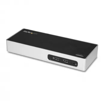 StarTech.com USB 3.0 dokstacija - klēpjdatora dokstacija ar divu monitoru atbalstu, HDMI un DVI/VGA video - 6-portu USB 3.1 Gen 1 5 Gbps centrmezgls, GbE, audio - universāla A tipa dokstacija - Windows un Mac