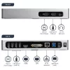 StarTech.com USB 3.0 dokstacija - klēpjdatora dokstacija ar divu monitoru atbalstu, HDMI un DVI/VGA video - 6-portu USB 3.1 Gen 1 5 Gbps centrmezgls, GbE, audio - universāla A tipa dokstacija - Windows un Mac