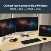 StarTech.com USB 3.0 dokstacija - klēpjdatora dokstacija ar divu monitoru atbalstu, HDMI un DVI/VGA video - 6-portu USB 3.1 Gen 1 5 Gbps centrmezgls, GbE, audio - universāla A tipa dokstacija - Windows un Mac