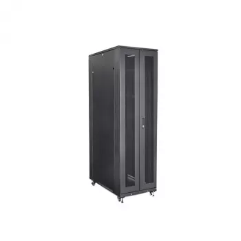 StarTech.com 4-stabu 42U serveru statīva skapis, 19 collu datu korpusa skapis datoru / AV / IT aprīkojuma montāžai, serveru korpusa skapis ar ritentiņiem, pilna izmēra rūpnieciska tīkla glabātuve