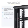 StarTech.com 4-stabu 42U serveru statīva skapis, 19 collu datu korpusa skapis datoru / AV / IT aprīkojuma montāžai, serveru korpusa skapis ar ritentiņiem, pilna izmēra rūpnieciska tīkla glabātuve